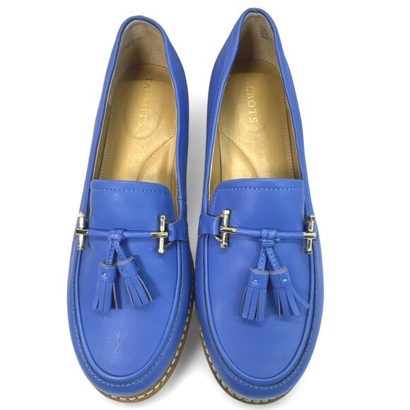 Talbots Tassel Soft Nappa Loafers Laura Bright Blue women’s 7.5 - Picture 2 of 6